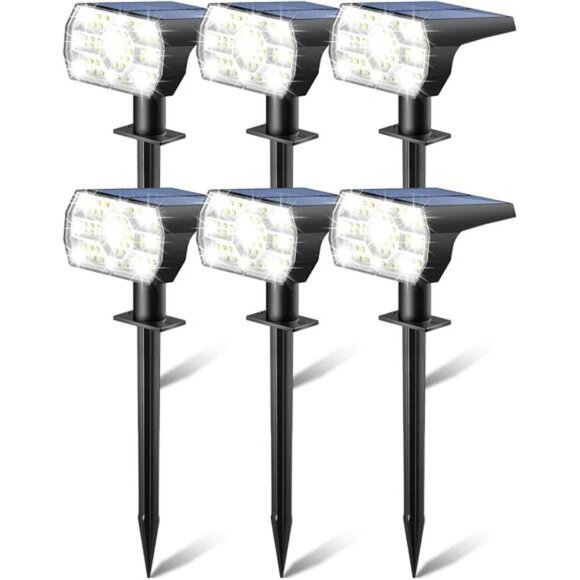 Outdoor Solar Lights Waterproof IP68 LED Spot Lights Yard Patio Garden Pathway - Picture 1 of 7